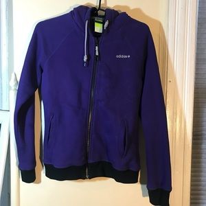 Purple Adidas Full Zip Hoodie